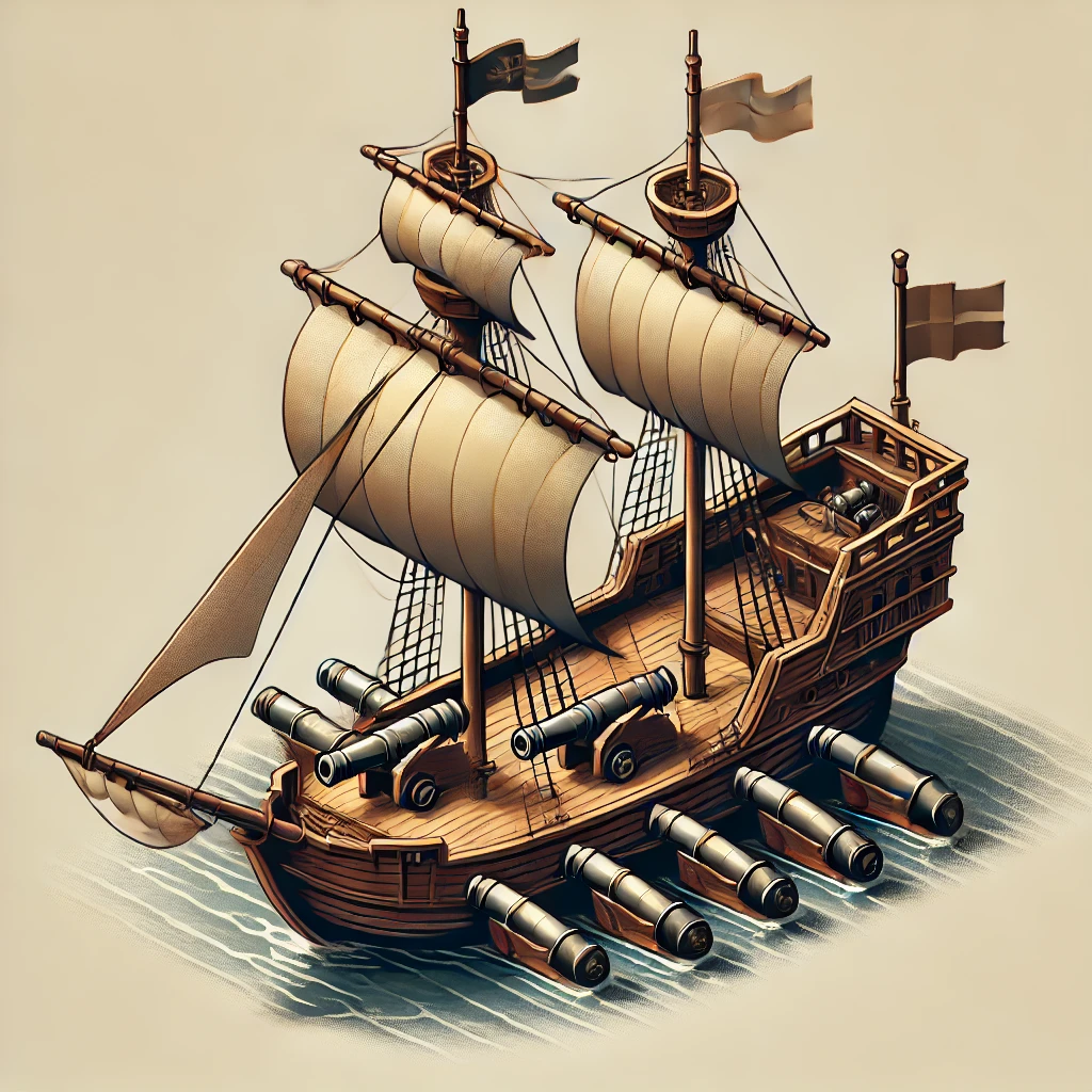 Imposantes Kanonenschiff