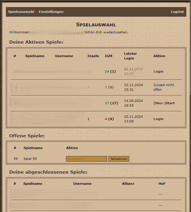 Login-Bereich